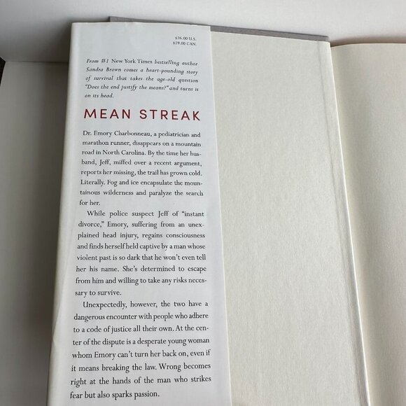 Mean Streak - hardcover, Sandra Brown, 9781455581122 Mystery Suspense Thriller - Picture 2 of 5